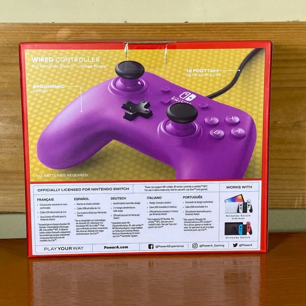 PowerA - Wired Controller for Nintendo Switch - Grape Purple